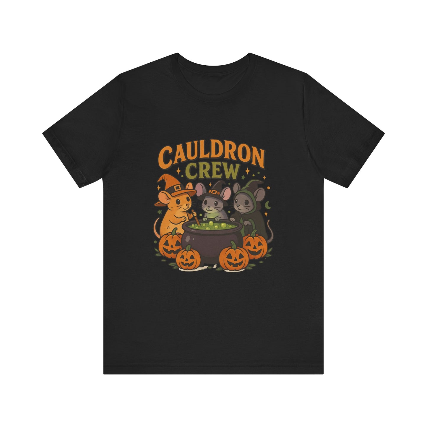Cute Witch Mice - Halloween Shirt, Cauldron Crew, Pumpkin Fall, Spooky Graphic Tee, Cute Rodents gift for Animal Lovers