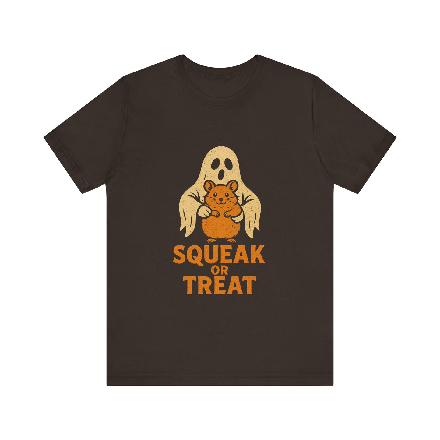 Creepy Cute Halloween T Shirt - Squeak or Treat, Funny Hamster Ghost Tee, Classic Halloween Party Gift, Retro design, Spooky season