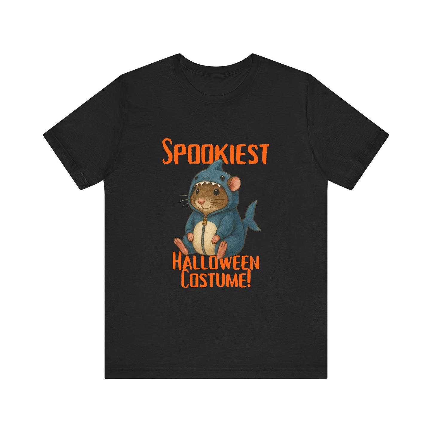 Spookiest Halloween Costume Shirt - Cute Rat in Shark Outfit T-Shirt, Funny Animal Lovers Tee, Creepy Cute Halloween Top, Spooky Gift