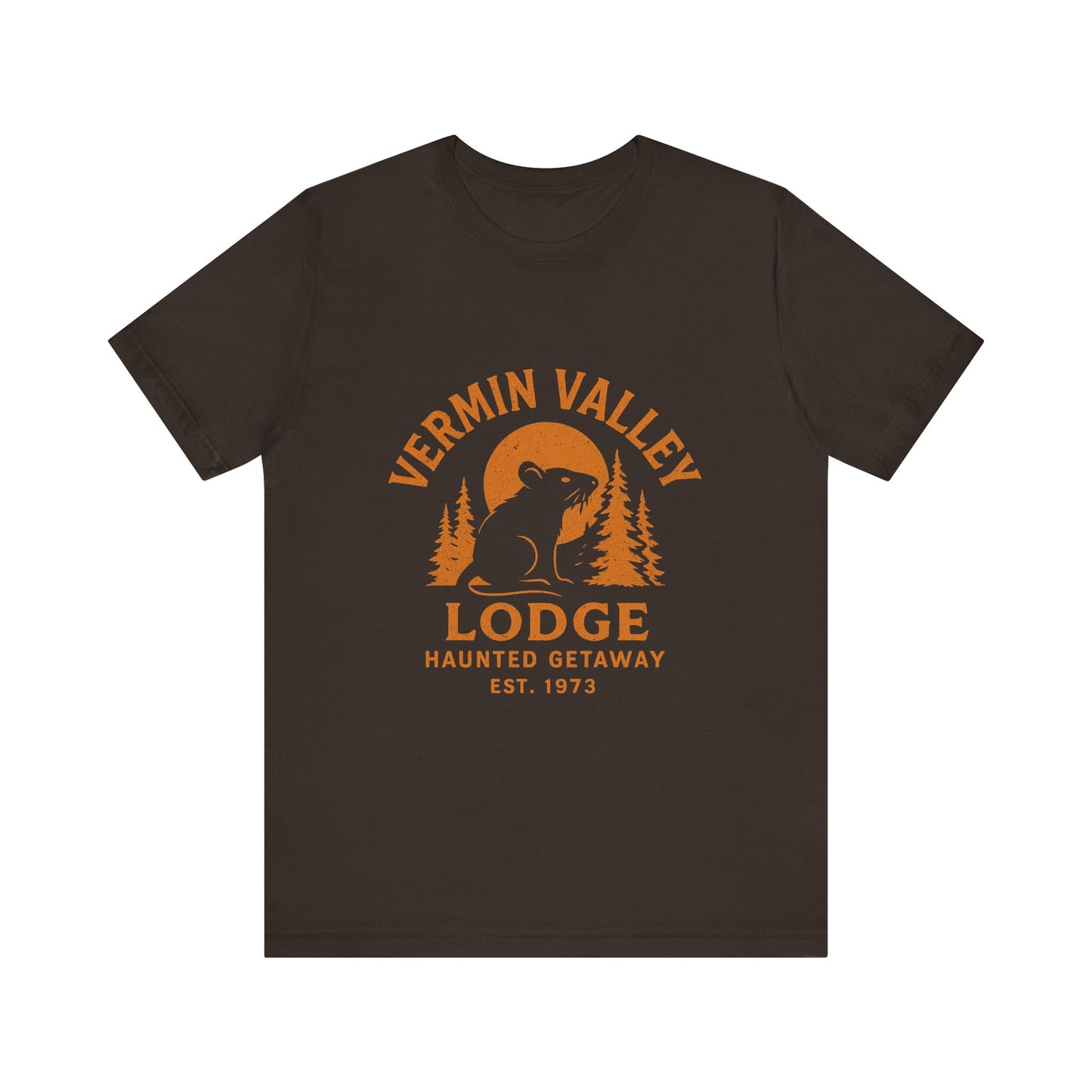 Spooky Halloween Haunted Vermin Valley Unisex Tee, Scary Shirt, October Ghost Graphic, Creepy Scare Fest Apparel, Rodents, Eerie camping