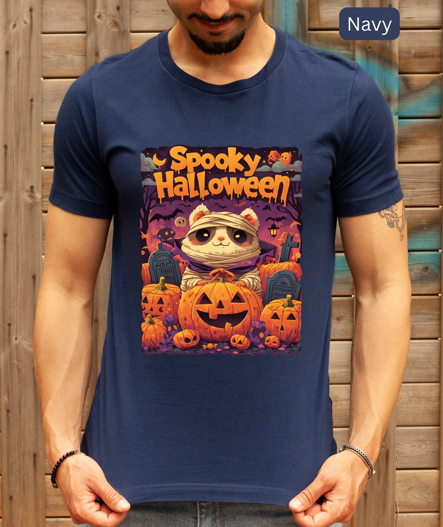 Spooky Graveyard Funny Unisex t Shirt, Halloween Hamster Tee, Bandaged Funny Top, Scary Animal Tshirt, Creepy Pet Apparel