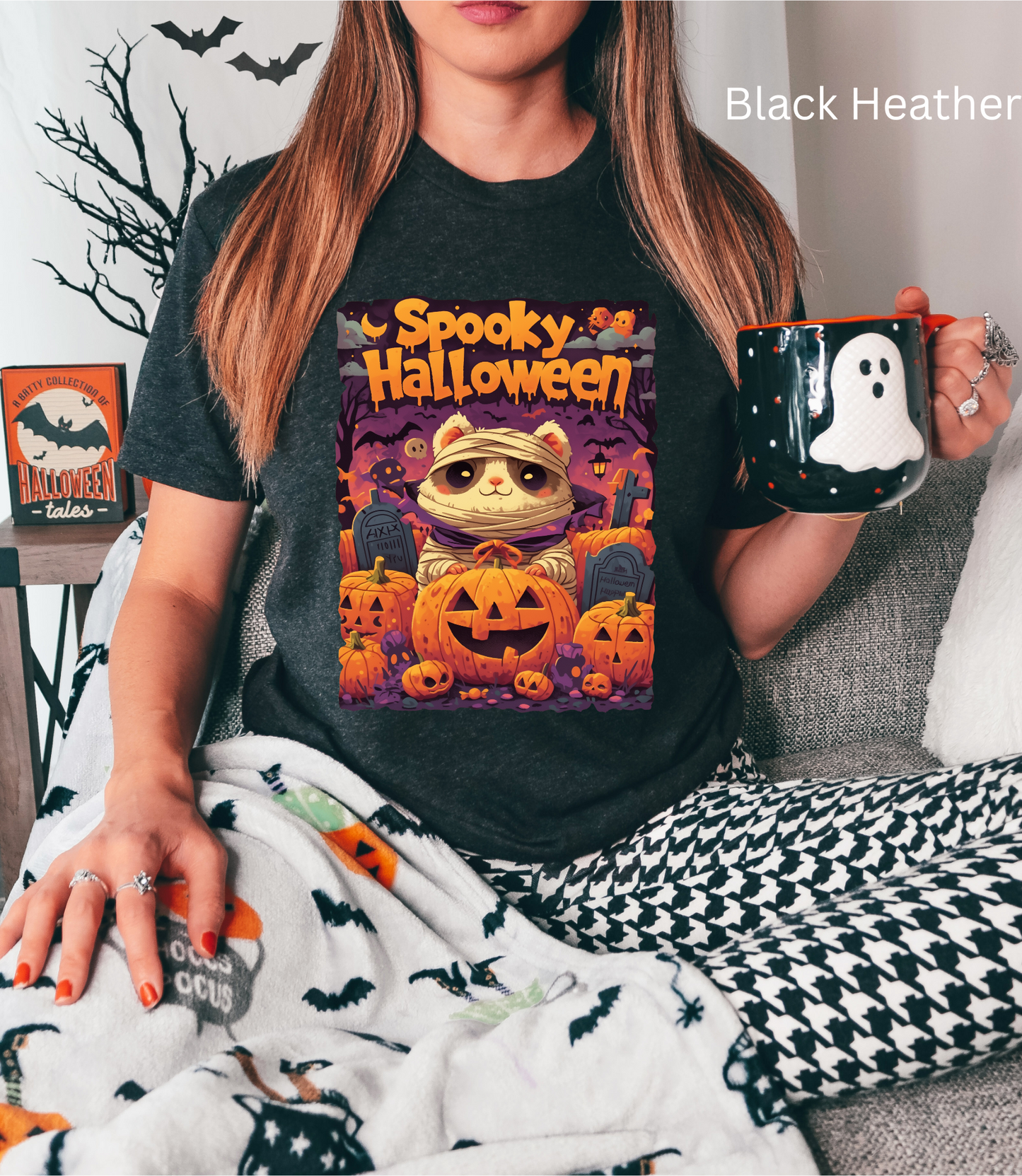 Spooky Graveyard Funny Unisex t Shirt, Halloween Hamster Tee, Bandaged Funny Top, Scary Animal Tshirt, Creepy Pet Apparel
