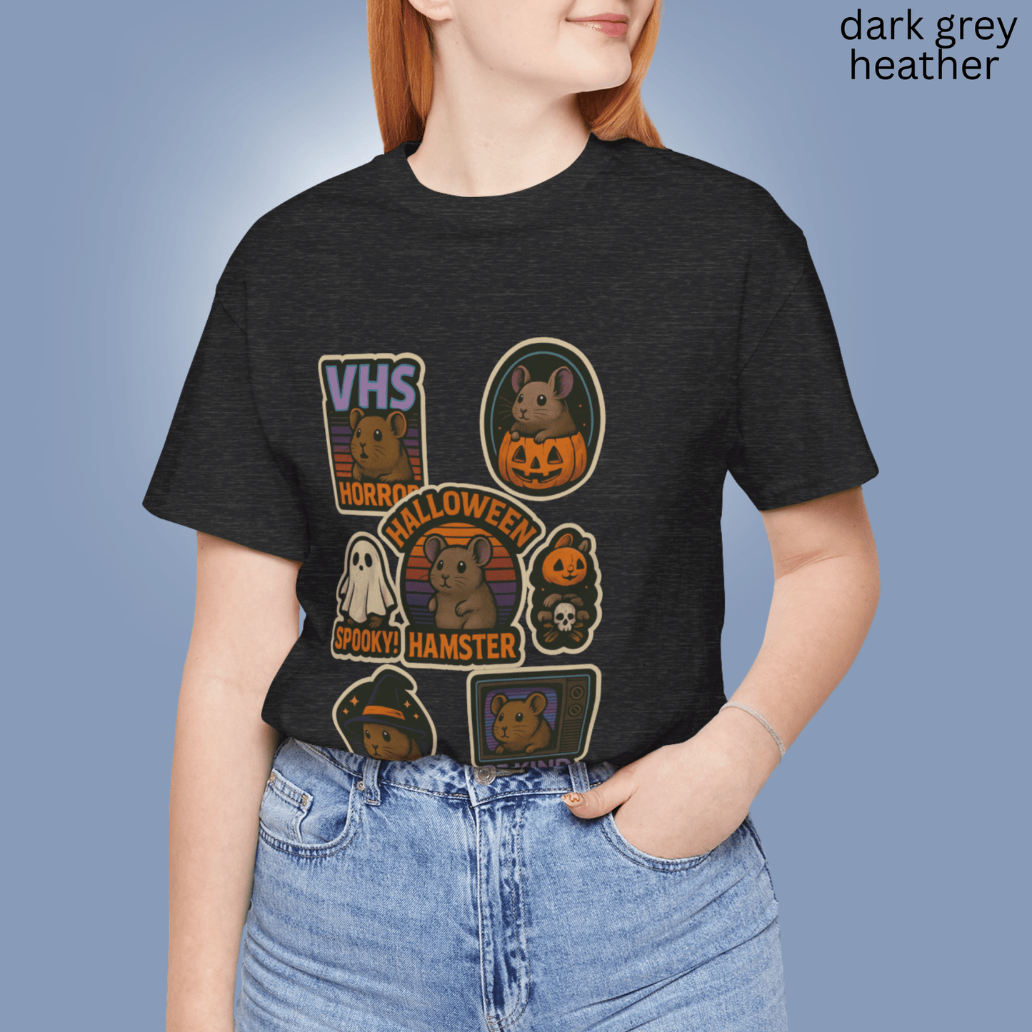 Vintage 80s Halloween Hamster Shirt - Retro Spooky, Creepy Cute Graphic Tee, Funny Animal Lovers Top, Horror Fall Gift, Retro Nostalgia