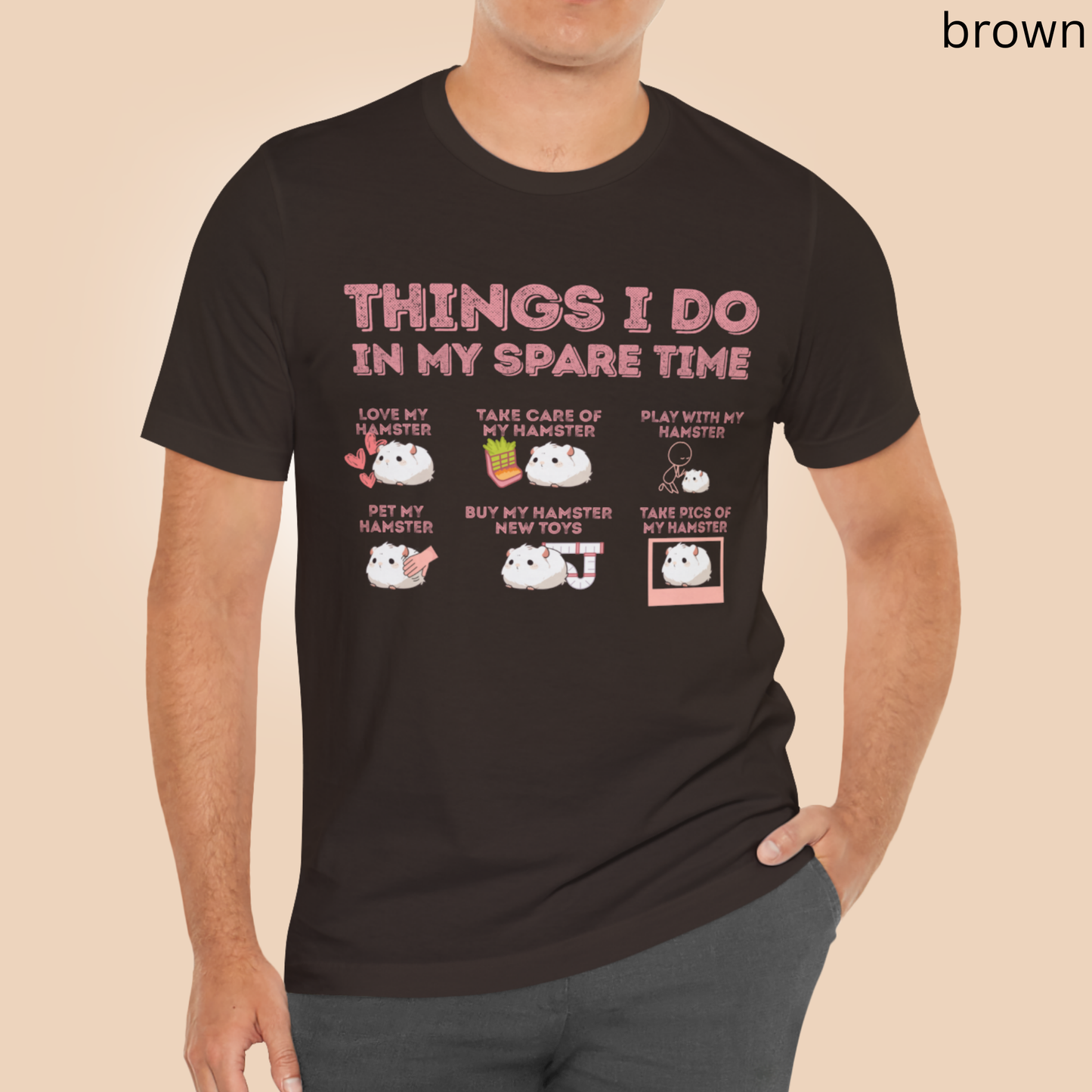 Hamster T-Shirt - Things I Do in My Spare Time Graphic Tee, Cute Pet Hamster Owner Shirt, for Rodent Lovers & Animal Gifts