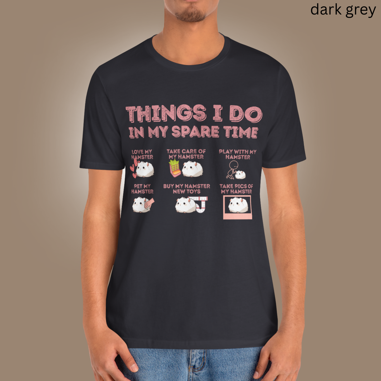 Hamster T-Shirt - Things I Do in My Spare Time Graphic Tee, Cute Pet Hamster Owner Shirt, for Rodent Lovers & Animal Gifts
