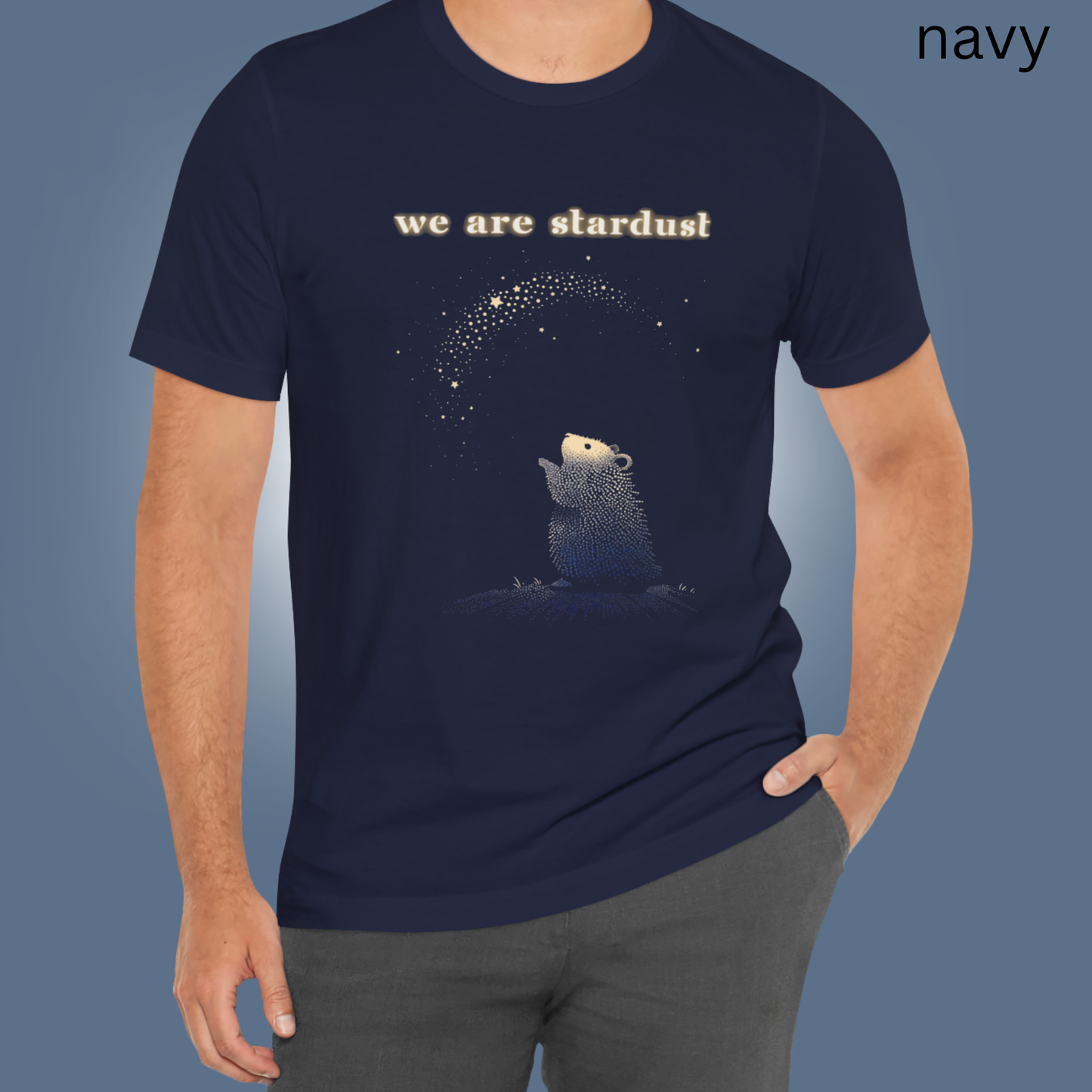 We Are Stardust T-Shirt - Cosmic Hamster Graphic Tee for Animal Lovers, Space Fans & Inspirational Quirky Gift Aesthetic Shirt