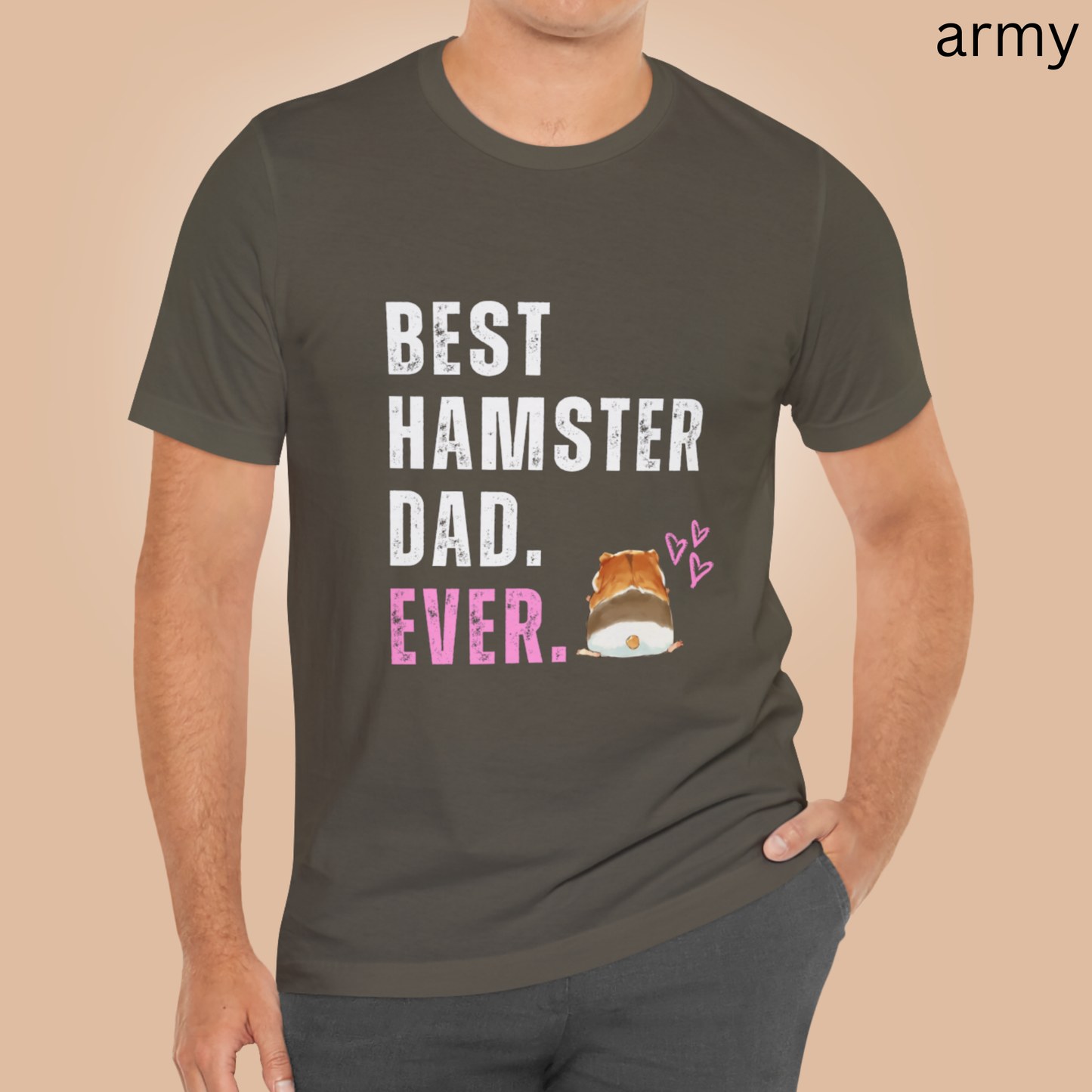 Best Hamster Dad Ever Tee - Funny Pet Owner Shirt, Cute Small Animal Lover Gift, Quirky Gift, Rodent Parent Apparel, Geek Gift For Him