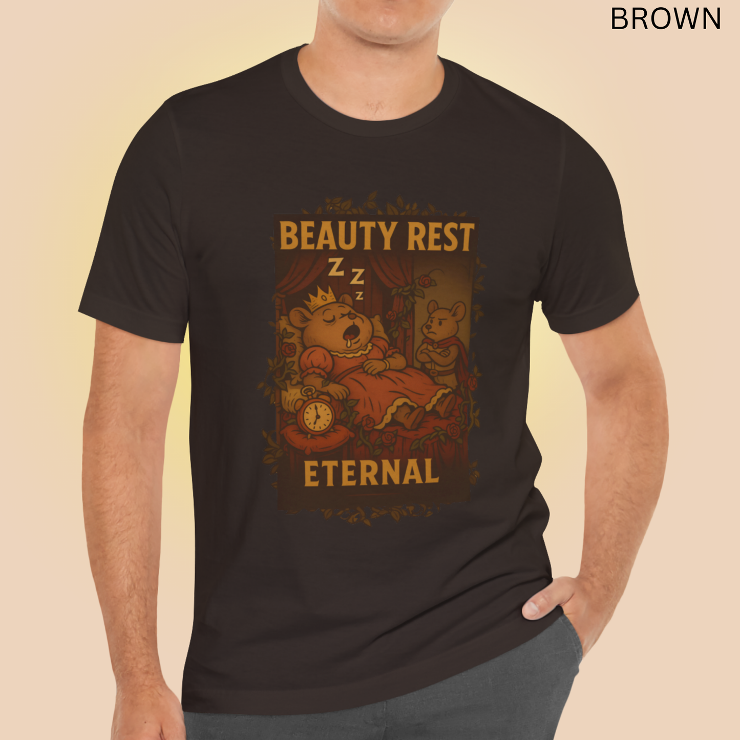 Sleeping Beauty Mouse T Shirt - Beauty Rest Eternal, Rodent Fairytale Parody Tee, Gothic Spooky, Cute Halloween Top