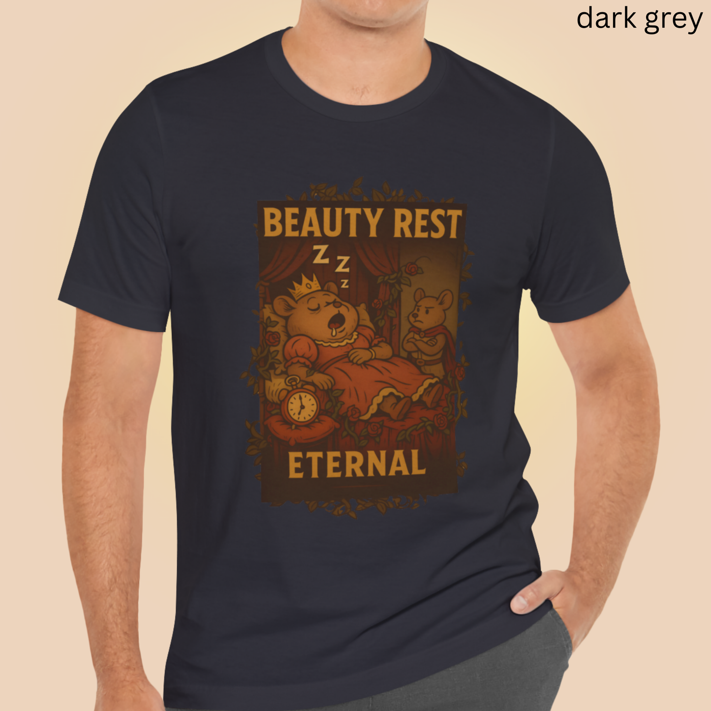 Sleeping Beauty Mouse T Shirt - Beauty Rest Eternal, Rodent Fairytale Parody Tee, Gothic Spooky, Cute Halloween Top