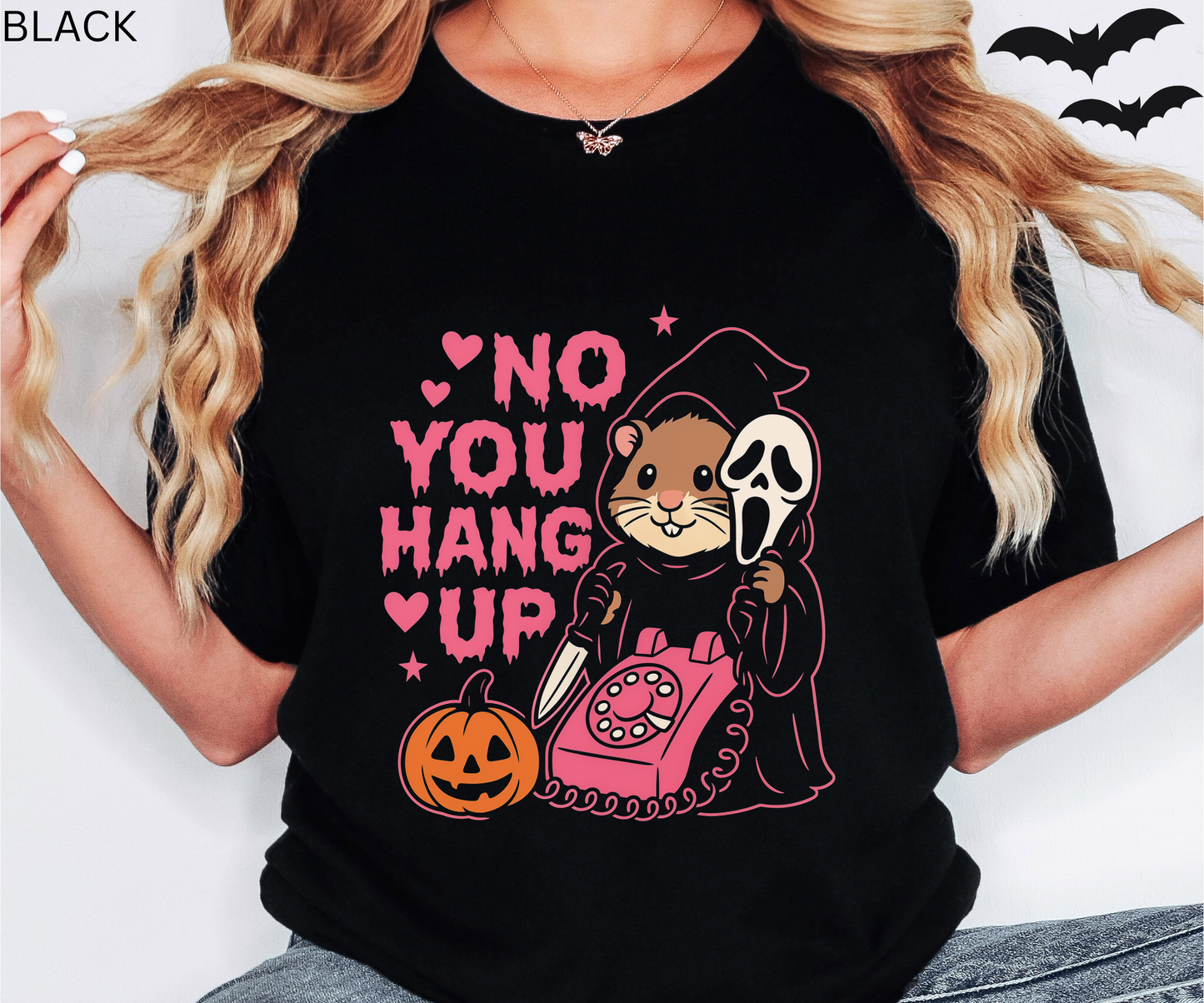 No You Hang Up T-Shirt, Ghostface Scream Shirt, Halloween Horror Tee, Funny Parody Ghost Shirt, Unisex Graphic Tshirt, Pet lovers, Hamster
