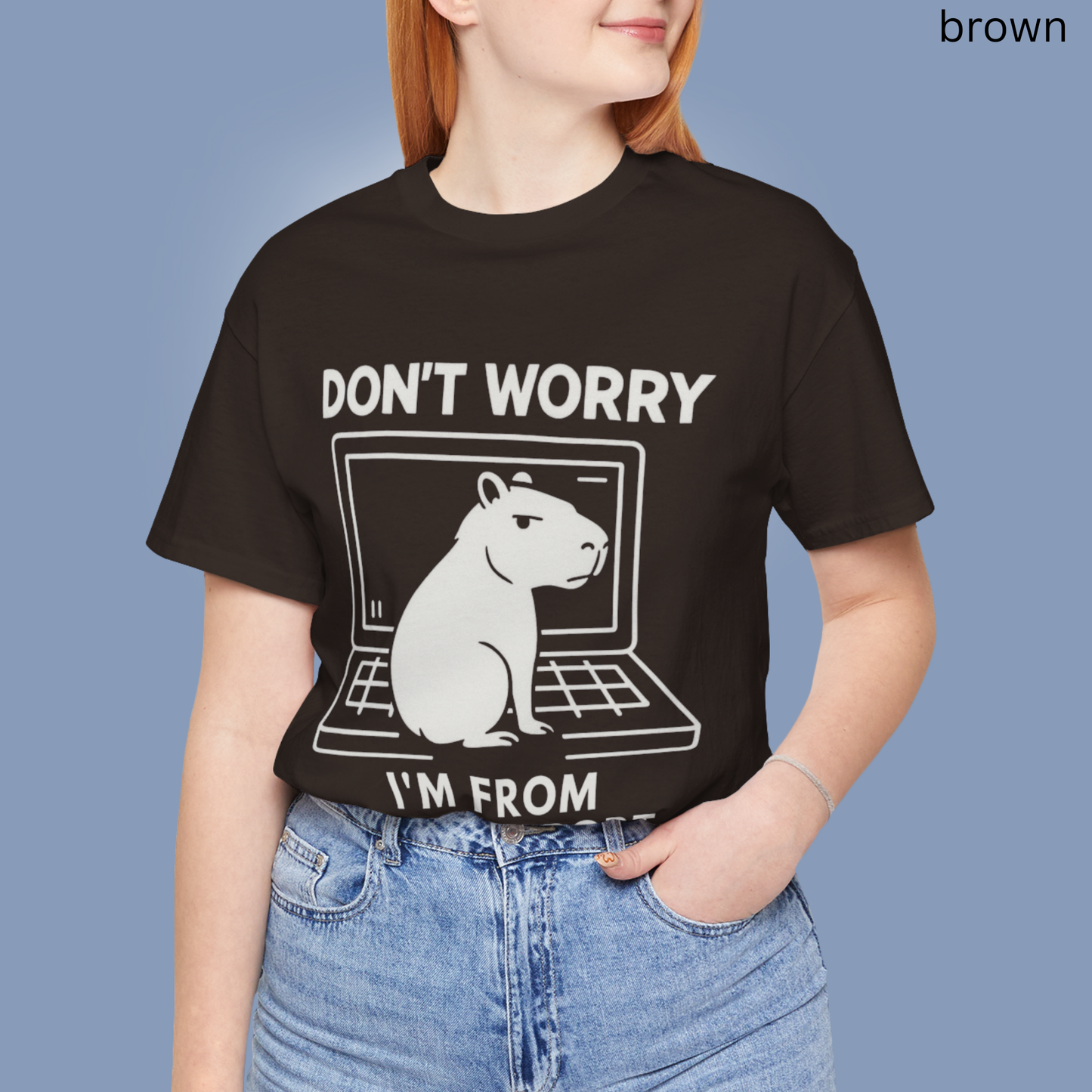 Capybara Tech Support T Shirt - Geek Gift, Funny Computer Nerd Graphic Tee, for IT Workers, Programmer Humor, Animal Shirt