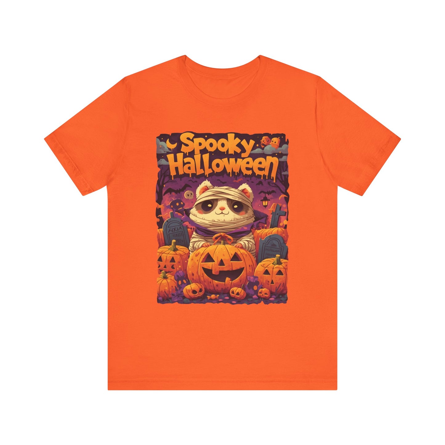 Spooky Graveyard Funny Unisex t Shirt, Halloween Hamster Tee, Bandaged Funny Top, Scary Animal Tshirt, Creepy Pet Apparel