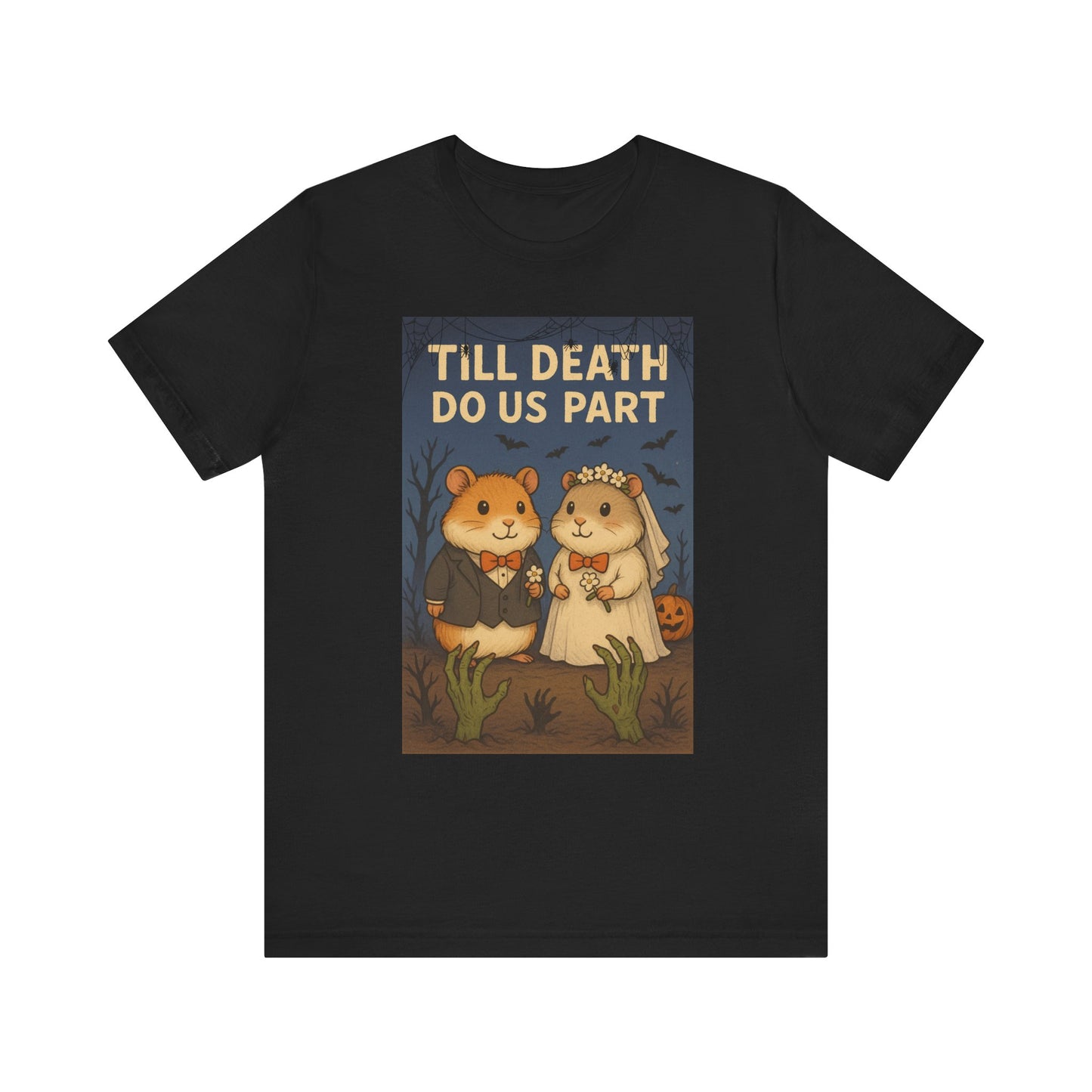 Creepy Wedding Halloween Couple Tee, Cute Wedding Gift Shirt, Funny Pet Lovers T-Shirt, Spooky Season Apparel, Unisex Graphic Tee