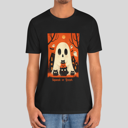 Squeak or Treat - Cute Halloween Ghost Mouse T-Shirt