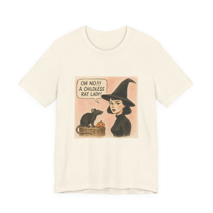 Sarcastic Rat Lady Shirt - Funny Witchy Feminist Tee, Childfree Women Humor Gift, Quirky Rat Mom Gift, Indie Witch Aesthetic Clothing