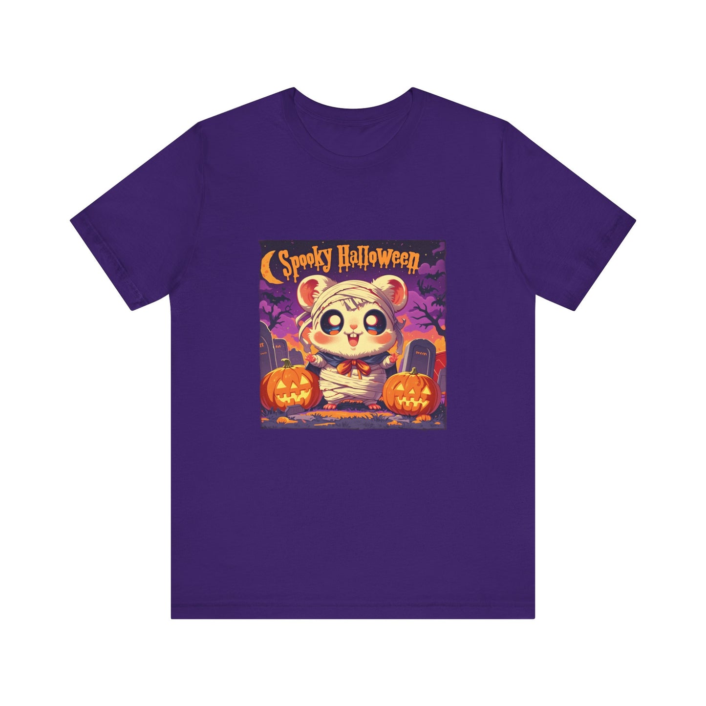 Cute Mummy Hamster Shirt - Spooky Halloween T-Shirt, Kawaii Pet Lover Tee, Pumpkin Graveyard Costume Top, Creepy Cute, Dark Whimsical