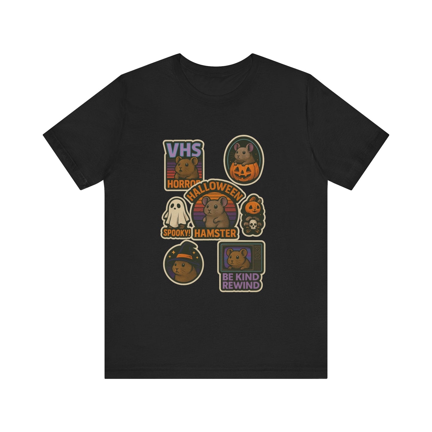 Vintage 80s Halloween Hamster Shirt - Retro Spooky, Creepy Cute Graphic Tee, Funny Animal Lovers Top, Horror Fall Gift, Retro Nostalgia