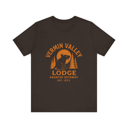 Haunted Vermin Valley Unisex Tee - October Ghost Graphic, Eerie camping