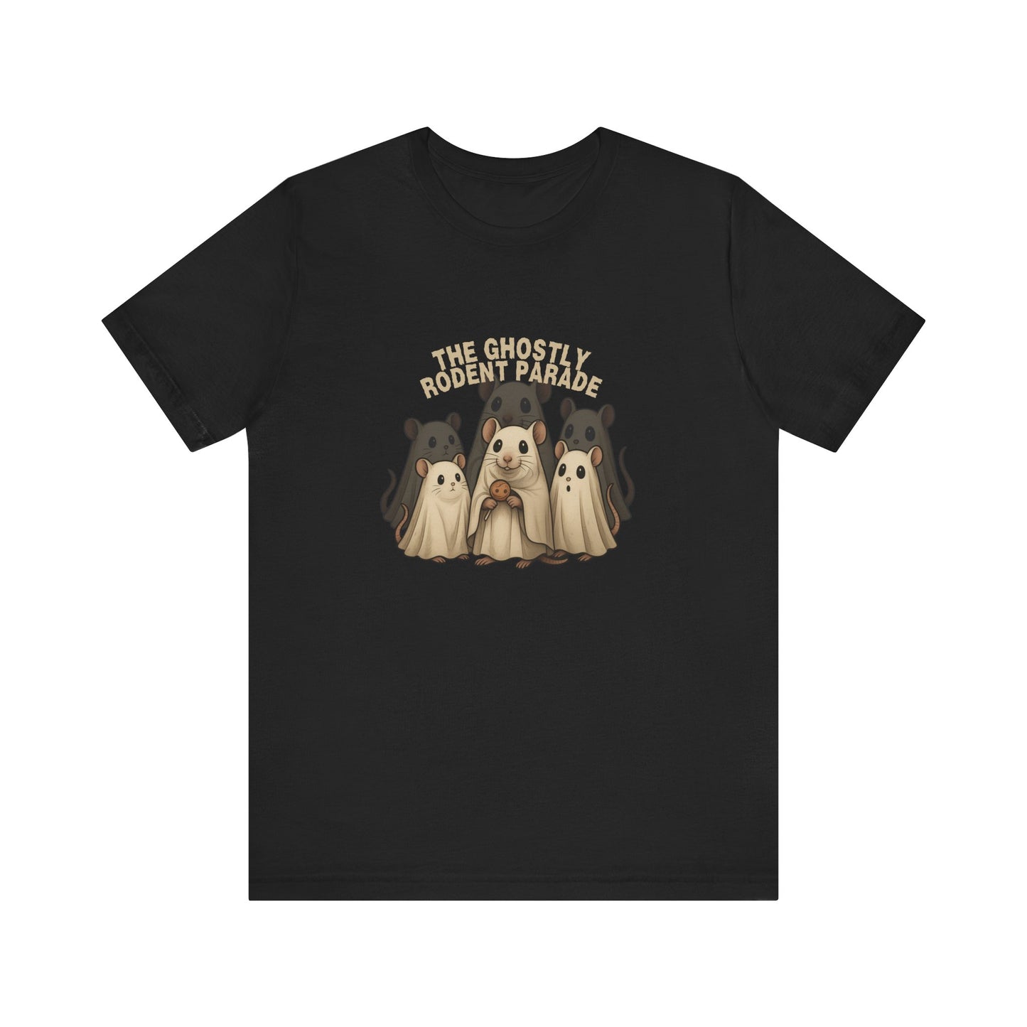 Ghostly Hamster Unisex Tee Shirt, Cute Small Animal Lover Gift, Cozy Tee for Kids and Adults, Halloween Shirt, Spooky Critter, retro horror