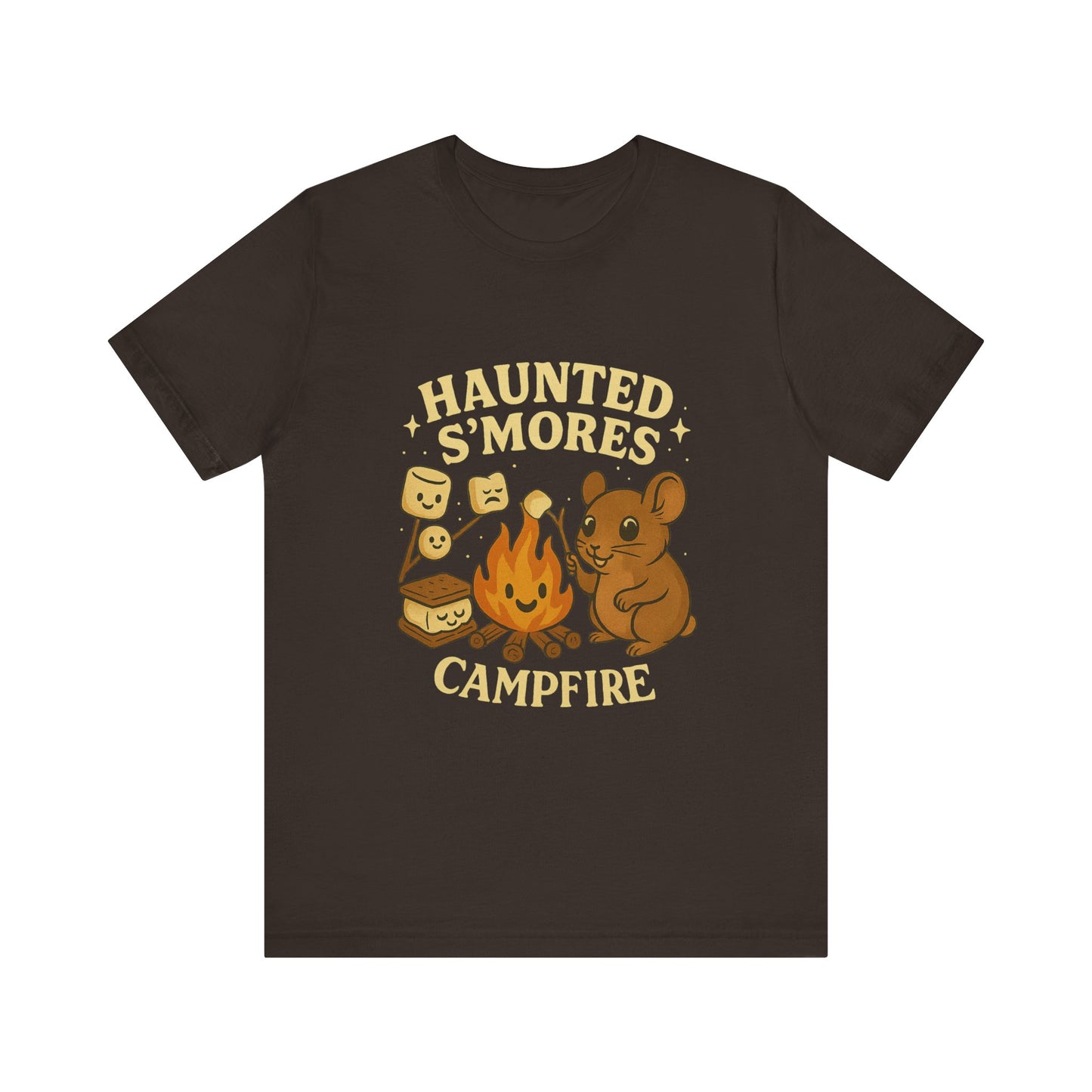 Haunted Smores Campfire Shirt - Cute Halloween Camping T Shirt, Spooky Marshmallow Ghost Tee, Funny Campfire Graphic Top, Fall Cozy Gift