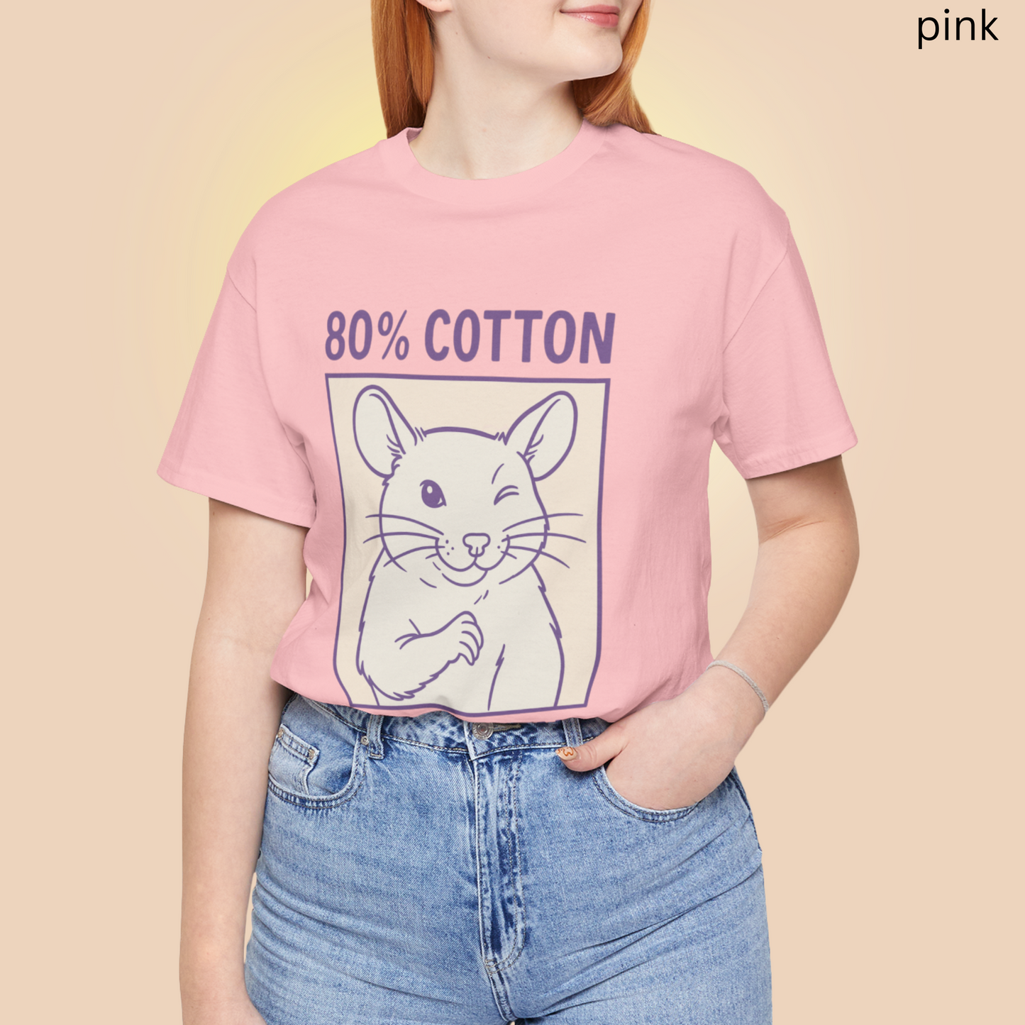 Rat Lover T Shirt - 80 Percent Cotton 20 Percent Rat Hair, Pet Owner Gift, Quirky Rodent Graphic Tee, Animal Humor Apparel