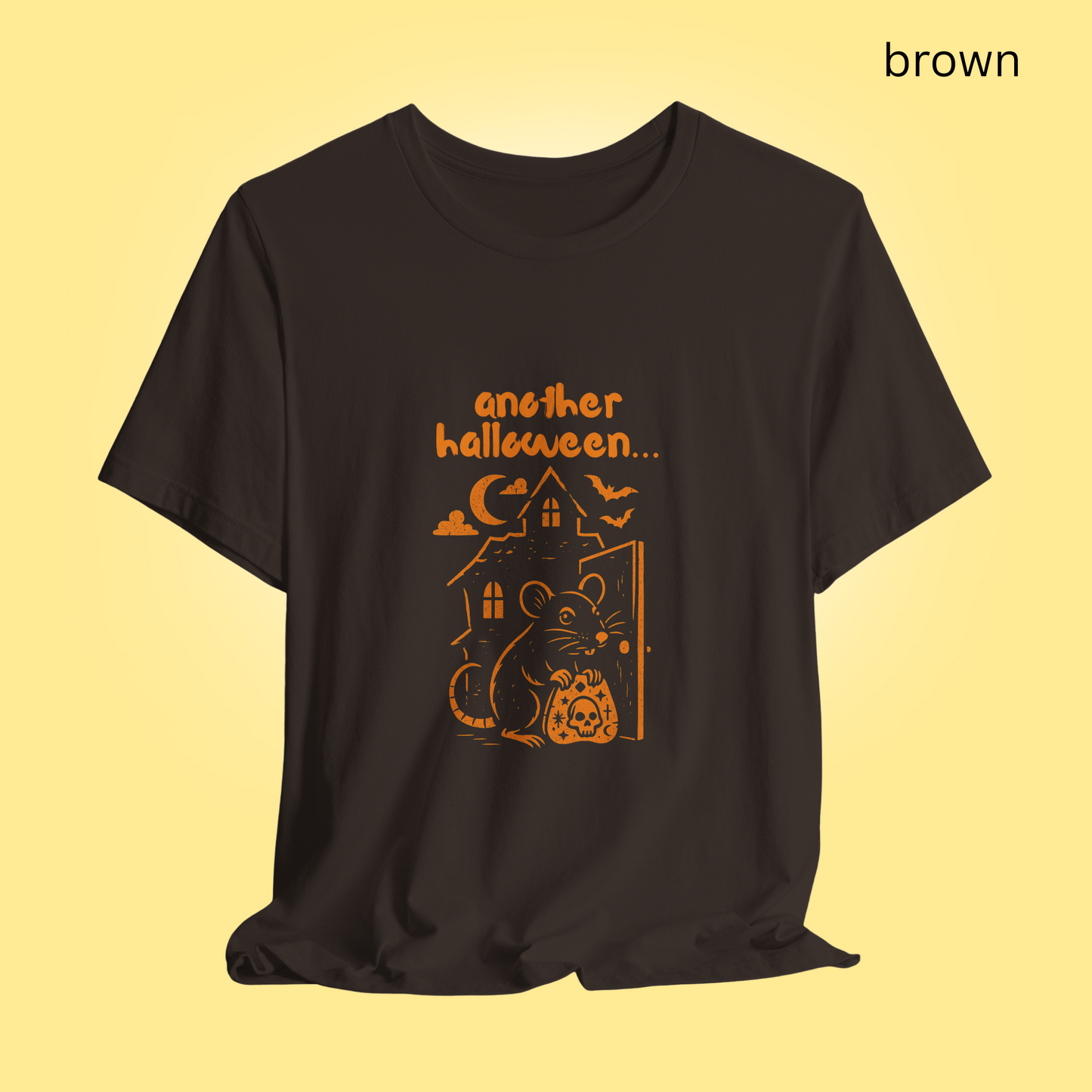 Another Halloween Funny Shirt - Spooky Haunted House, Cute Rat Graphic, Animal Lovers, Retro Design,