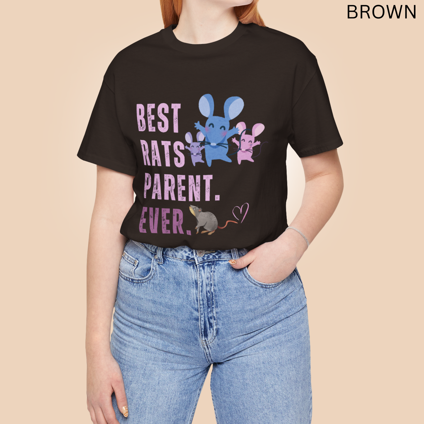Rat Lover T-Shirt - Best Rats Parent Ever Graphic Tee, Cute Pet Rat Owner Shirt, Gift for Rat Moms, Dads & Rodent Fans