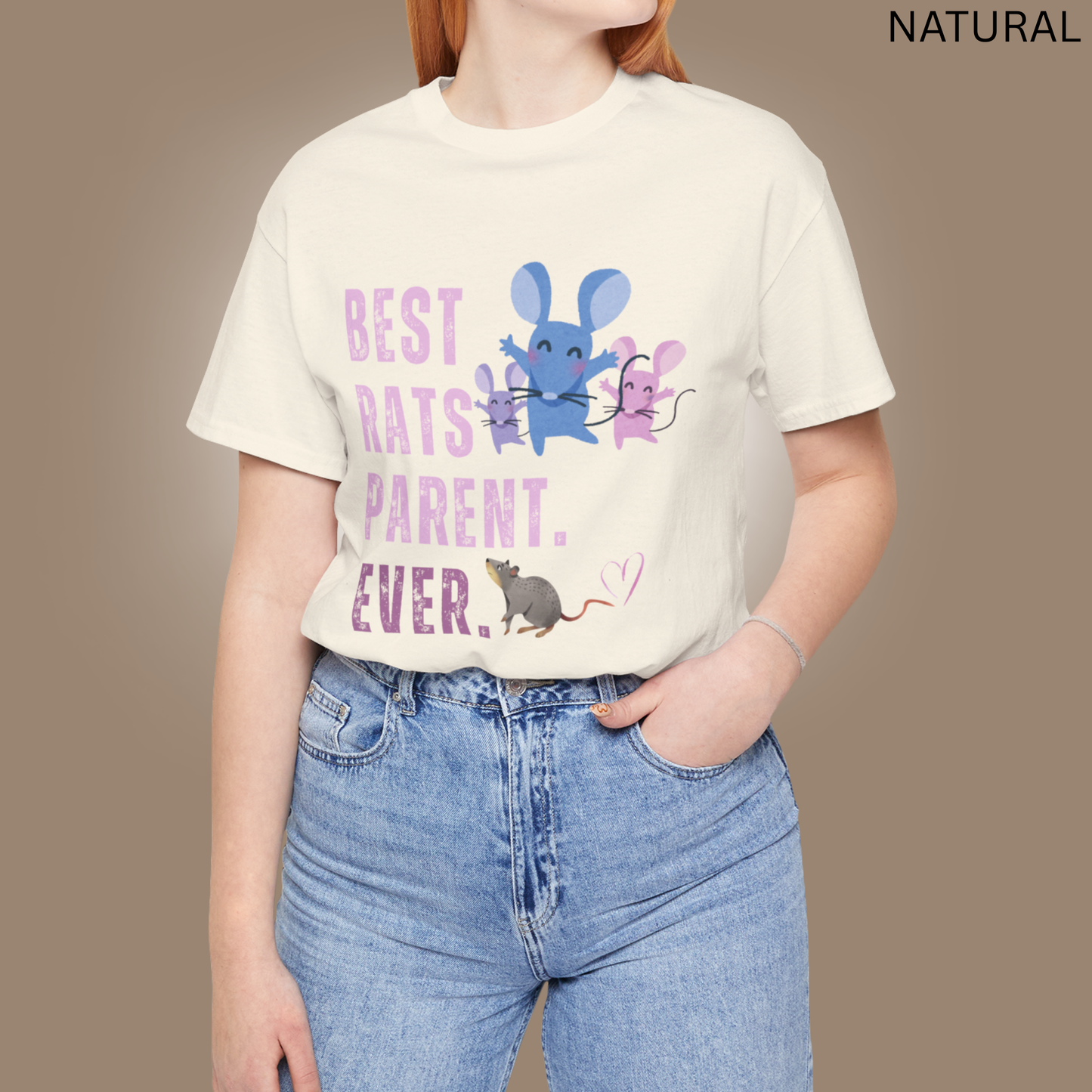 Rat Lover T-Shirt - Best Rats Parent Ever Graphic Tee, Cute Pet Rat Owner Shirt, Gift for Rat Moms, Dads & Rodent Fans