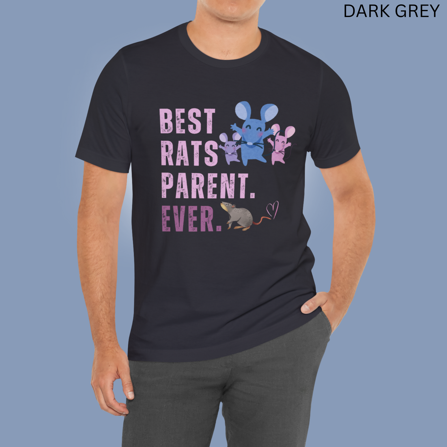 Rat Lover T-Shirt - Best Rats Parent Ever Graphic Tee, Cute Pet Rat Owner Shirt, Gift for Rat Moms, Dads & Rodent Fans