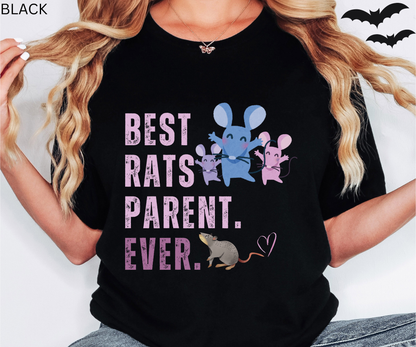 Rat Lover T-Shirt - Best Rats Parent Ever Graphic Tee