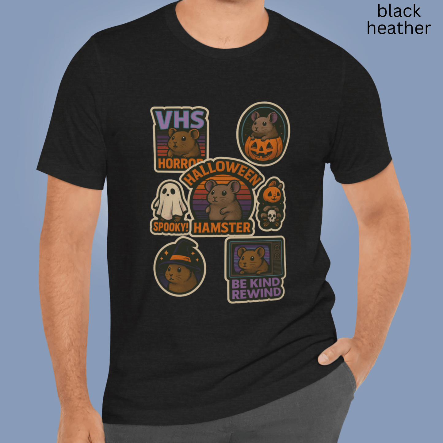 Vintage 80s Halloween Hamster Shirt - Retro Spooky, Creepy Cute Graphic Tee, Funny Animal Lovers Top, Horror Fall Gift, Retro Nostalgia