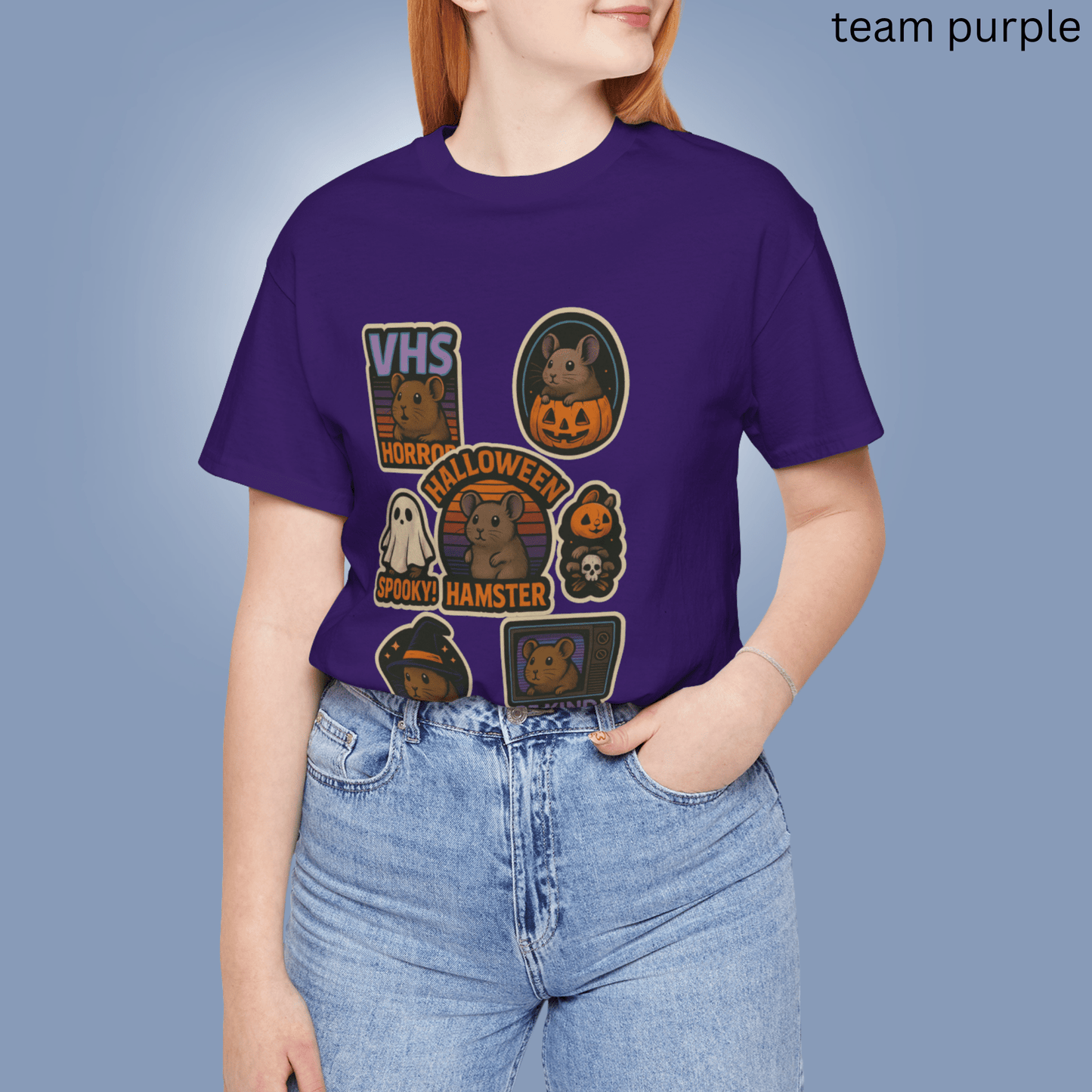 Vintage 80s Halloween Hamster Shirt - Retro Spooky, Creepy Cute Graphic Tee, Funny Animal Lovers Top, Horror Fall Gift, Retro Nostalgia