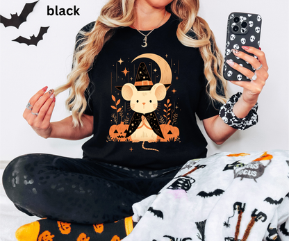 Witch Mouse Halloween Shirt - Fall Aesthetic Top