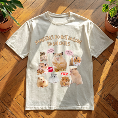 Animal Rights Hamster Shirt - Solitary Hamster Awareness Tee for Pet lovers, Activists & Pet Advocates