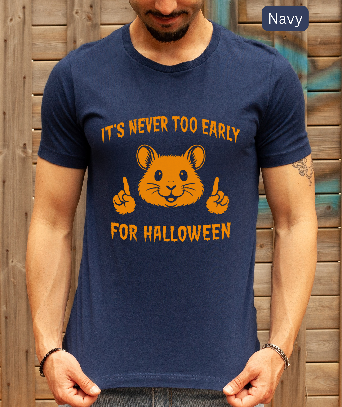 It is Never Too Early for Halloween Shirt - Funny Hamster T-Shirt, Cute Spooky Season, Graphic Tee, Halloween Lover Gift, Creepy Cute Top