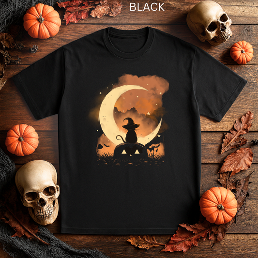 Halloween Rat Moon Shirt - Spooky Halloween T-Shirt with Pumpkin & Stars | Cute Creepy Aesthetic Tee, Spooky Season, party gift