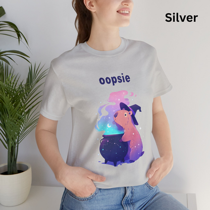 Oopsie Capybara Witch - Funny Halloween Cauldron T-Shirt