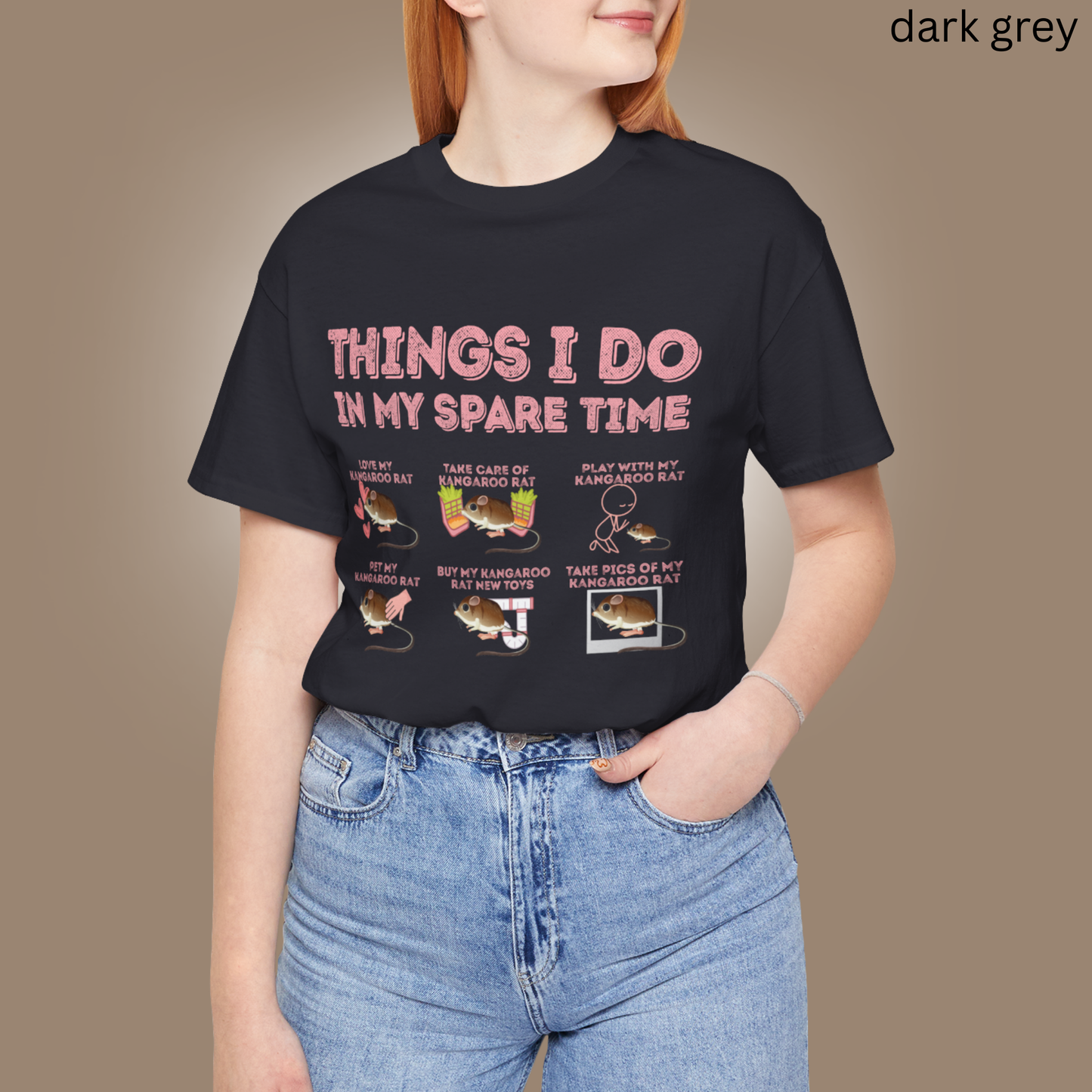 Kangaroo Rat T-Shirt - Things I Do in My Spare Time, Graphic Tee Pet Kangaroo Rat Owner Shirt, for Rodent Lovers & Animal Gifts