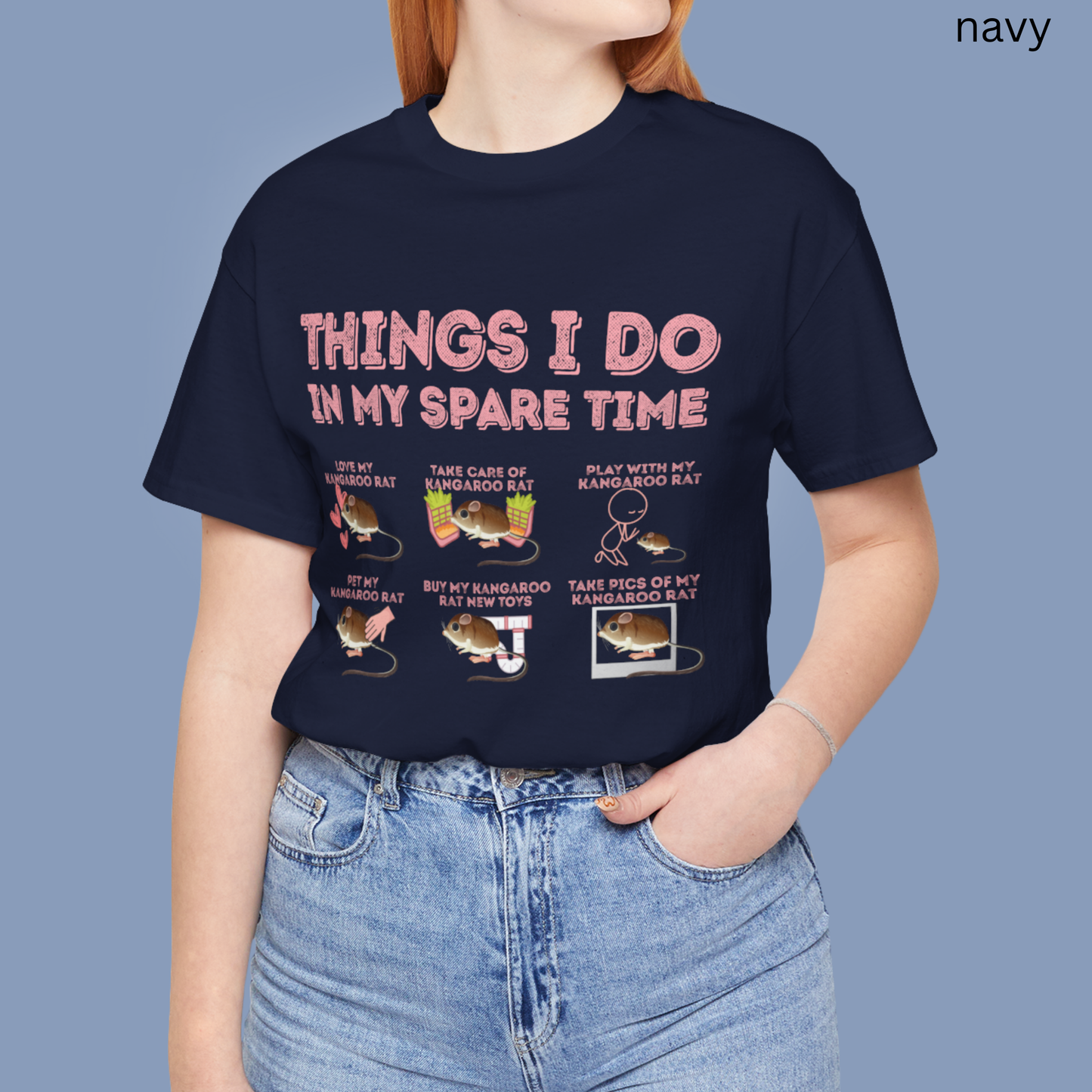 Kangaroo Rat T-Shirt - Things I Do in My Spare Time, Graphic Tee Pet Kangaroo Rat Owner Shirt, for Rodent Lovers & Animal Gifts