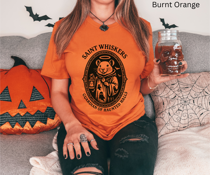 SAINT WHISKER Guardian Of Haunted Halls - Gothic Halloween T Shirt