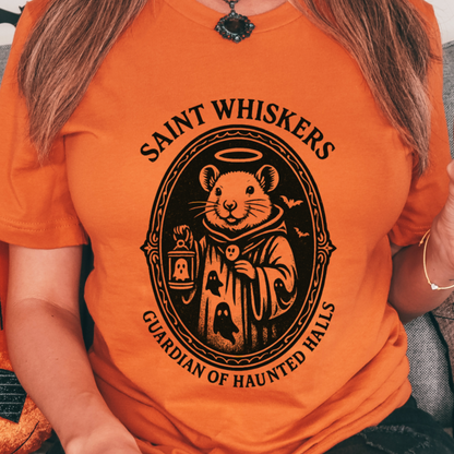 SAINT WHISKER Guardian Of Haunted Halls - Gothic Halloween T Shirt