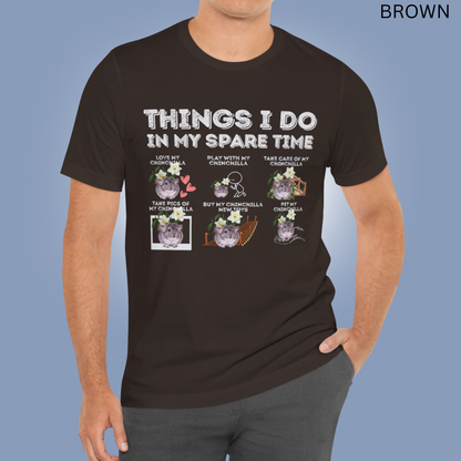 Chinchilla Lover T-Shirt - Spare Time Pet Owner Graphic Tee
