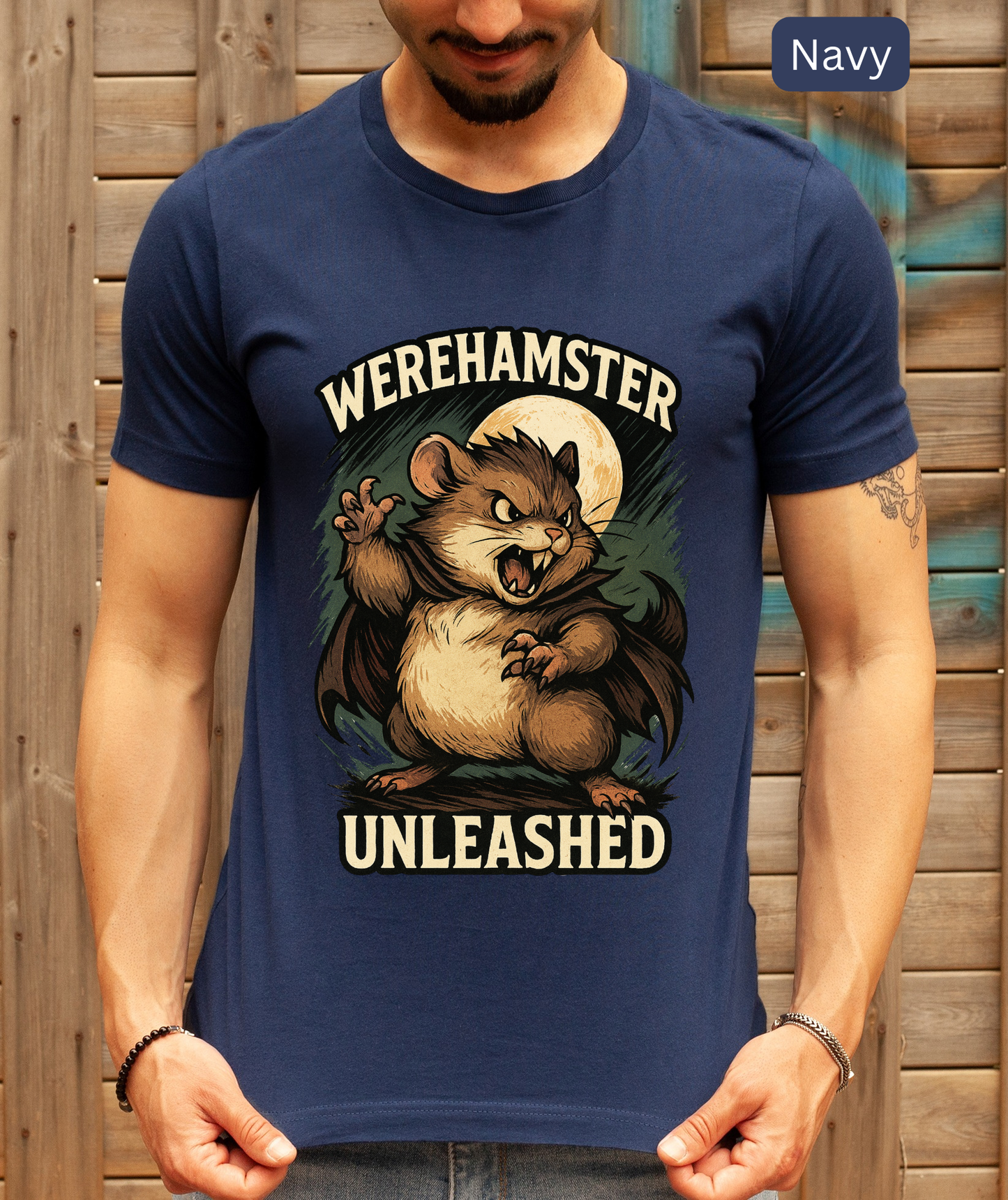 Werehamster Unleashed unisex T-Shirt, Hamster owners, Gift for Animal Lovers, Funny Tee, Retro Horror, Classic Halloween, book lover gift