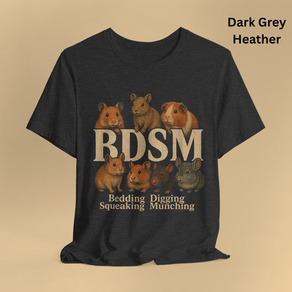 Funny Rodent Lover Gift BDSM Shirt - Bedding Digging Squeaking Munching Tee