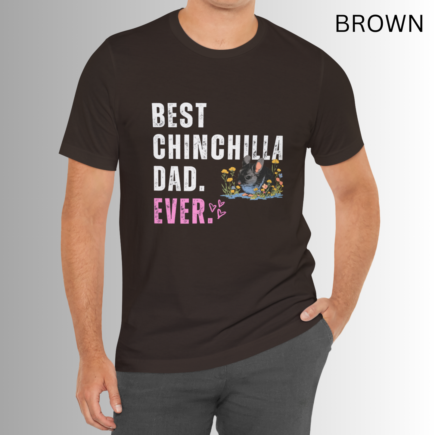 Chinchilla Dad T-Shirt - Best Chinchilla Dad Tee, Pet owners, Cute Pet Lover Gift, Chinchilla Owner Top, Animal Dad, Geek Gift