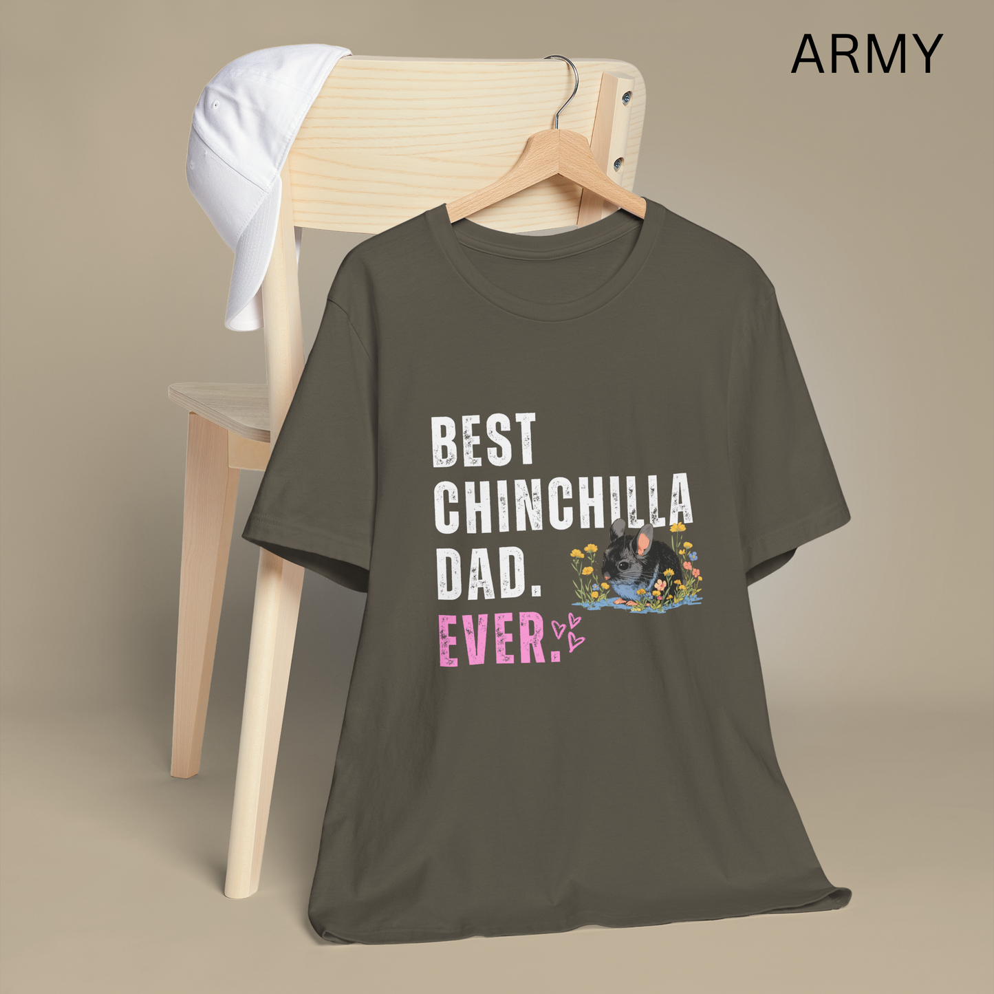 Chinchilla Dad T-Shirt - Best Chinchilla Dad Tee, Pet owners, Cute Pet Lover Gift, Chinchilla Owner Top, Animal Dad, Geek Gift