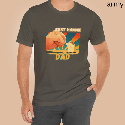 Best Hammie Dad T Shirt - Cute Hamster Pet Lover Graphic Tee