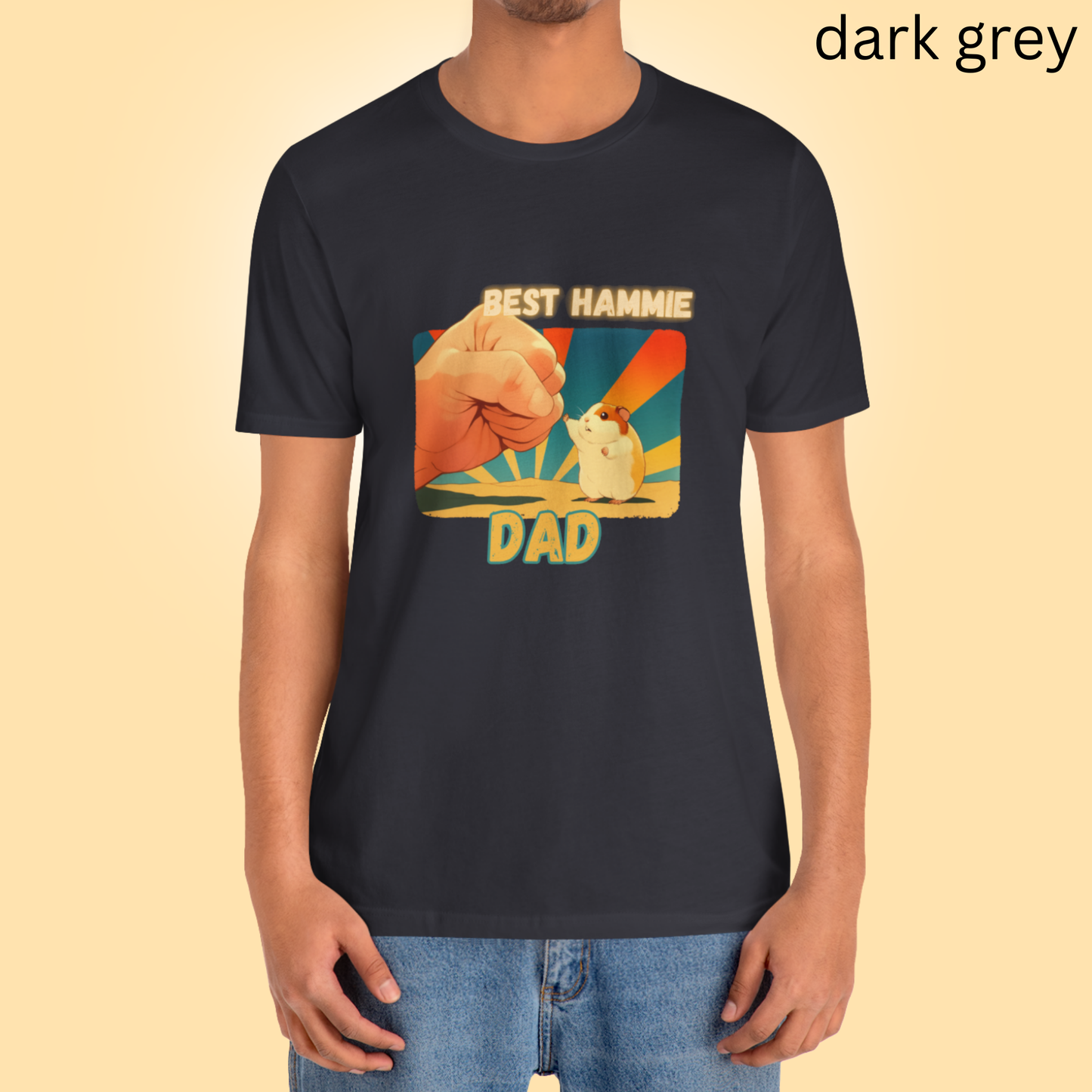 Best Hammie Dad T Shirt - Cute Hamster Pet Lover Graphic Tee, Funny Gift for Hamster Owners and Rodent Dads, Quirky Geek Gift