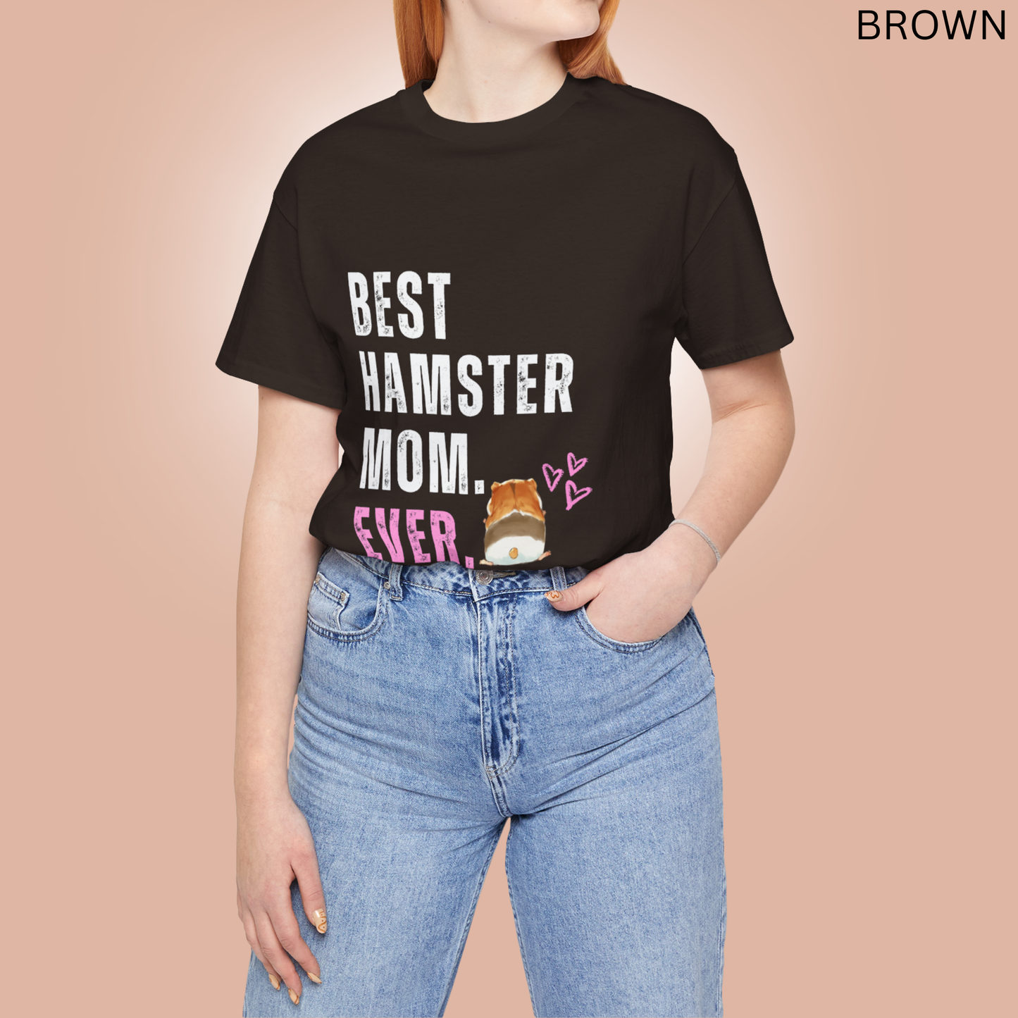 Best Hamster Mom Ever T Shirt - Cute Pet Lover Graphic Tee, Hamster Owner Gift for Women, Funny Rodent Mom Animal Parent Top