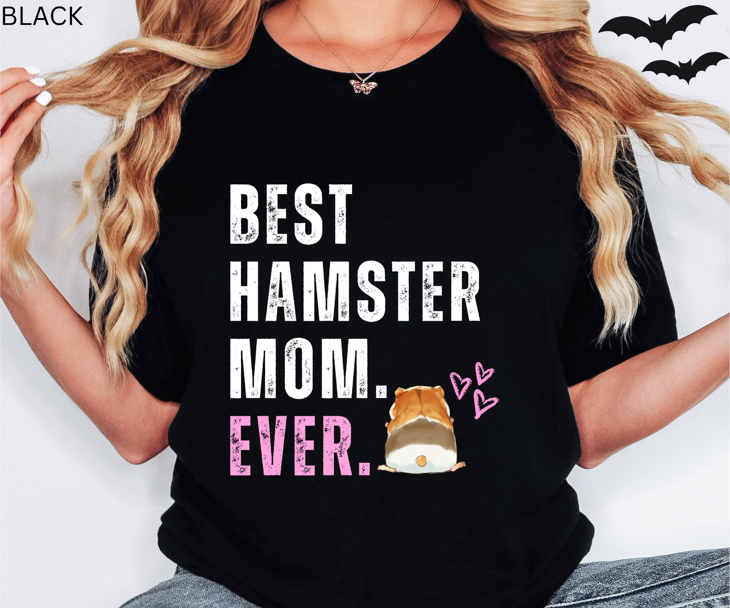 Best Hamster Mom Ever T Shirt - Cute Pet Lover Graphic Tee, Hamster Owner Gift for Women, Funny Rodent Mom Animal Parent Top